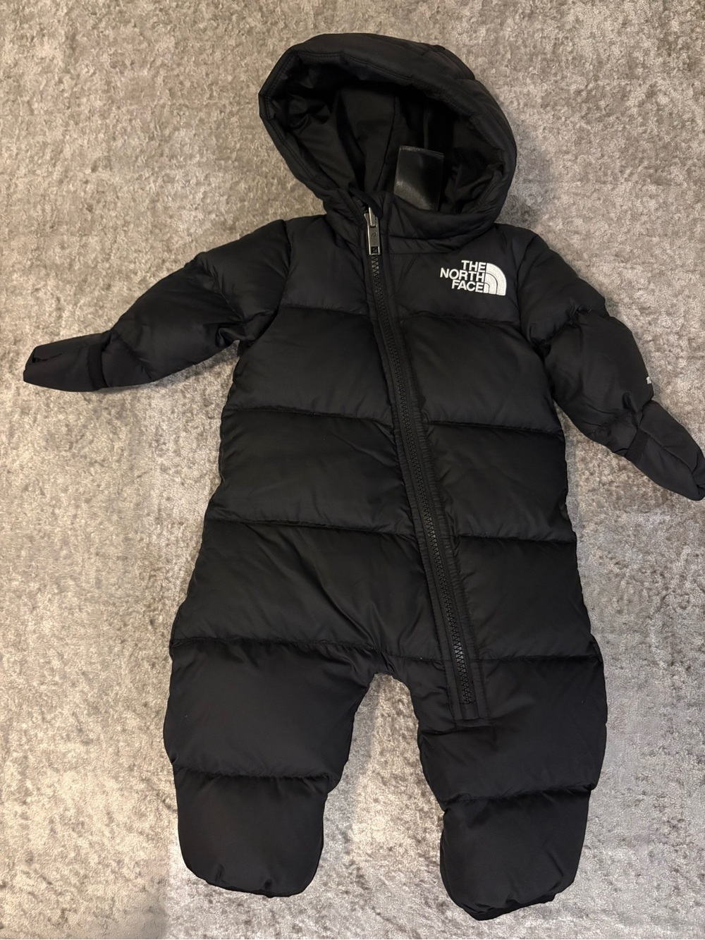 The North Face Black Puffer One-Piece Hooded Footie